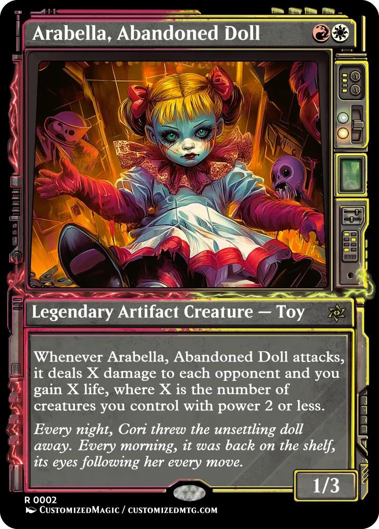 Duskmourn Commanders - Showcase | Arabella Abandoned Doll | Magic the Gathering Proxy Cards