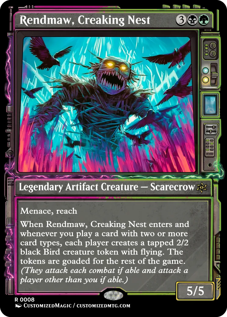 Duskmourn Commanders - Showcase | Rendmaw Creaking Nest | Magic the Gathering Proxy Cards