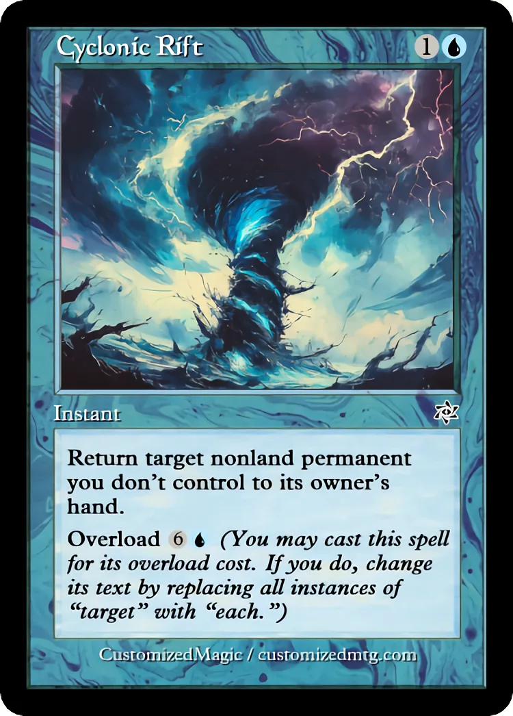 Cyclonic Rift | Cyclonic Rift.5 | Magic the Gathering / MTG Proxy Cards | Heroic Intervention