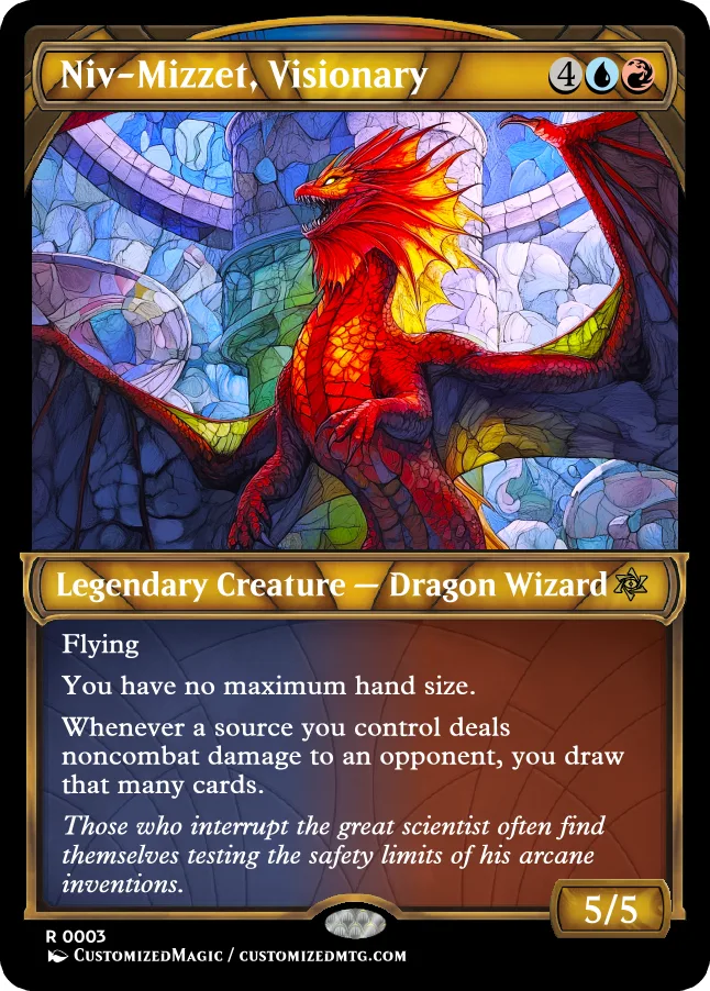 Niv-Mizzet, Visionary | Niv Mizzet Visionary.2 | Magic the Gathering Proxy Cards