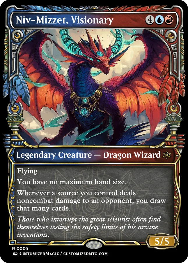 Niv-Mizzet, Visionary | Niv Mizzet Visionary.4 | Magic the Gathering Proxy Cards