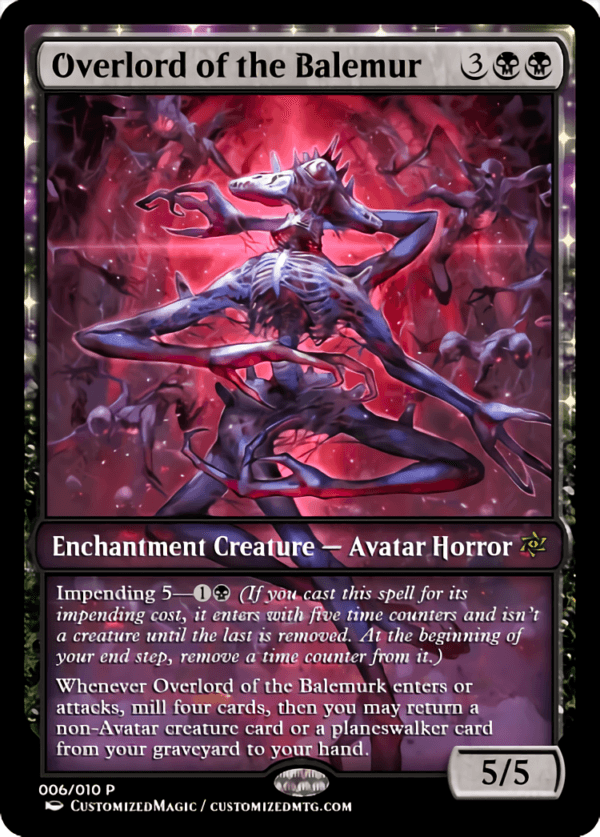 Duskmourn Enduring and Overlord Cycle - Japanese Art | Overlord of the Balemur | Magic the Gathering Proxy Cards