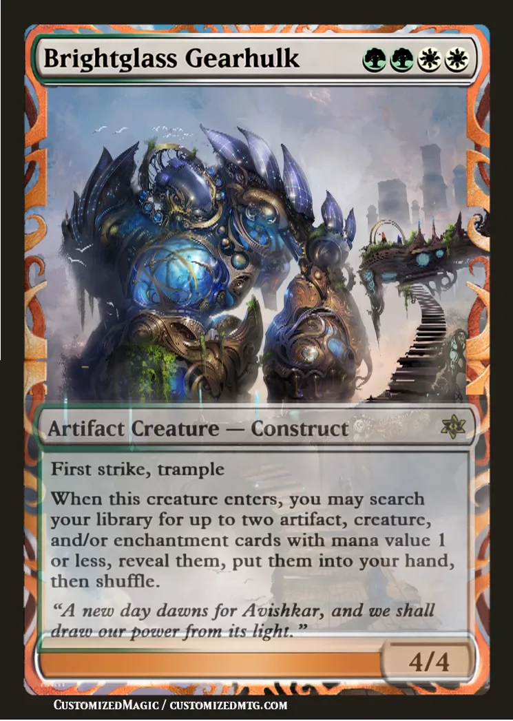 Aetherdrift Gearhulk Cycle | Brightglass Gearhulk | Magic the Gathering / MTG Proxy Cards | Aetherdrift Gearhulk Cycle
