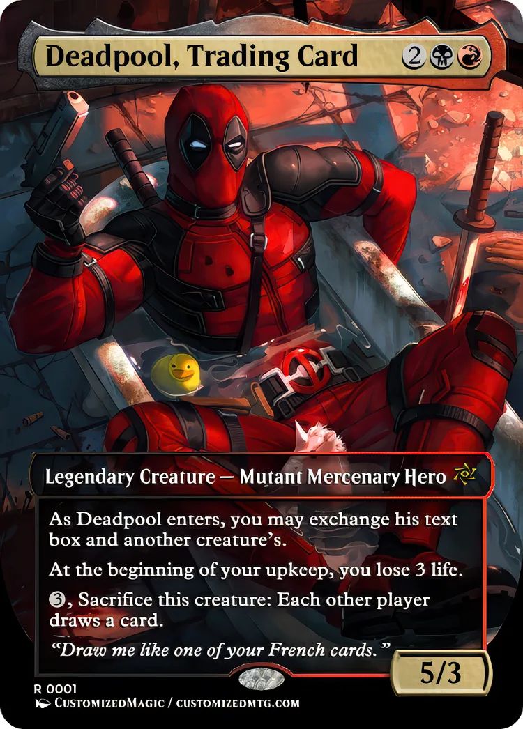 Deadpool, Trading Card | Deadpool Trading Card.20 | Magic the Gathering / MTG Proxy Cards | Magic the Gathering Proxy Cards