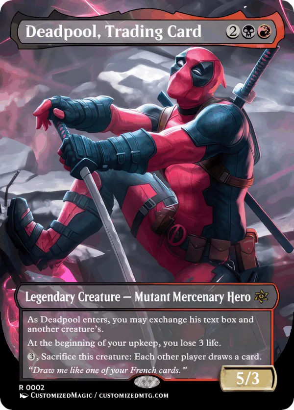 Deadpool, Trading Card | Magic The Gathering Proxy Cards