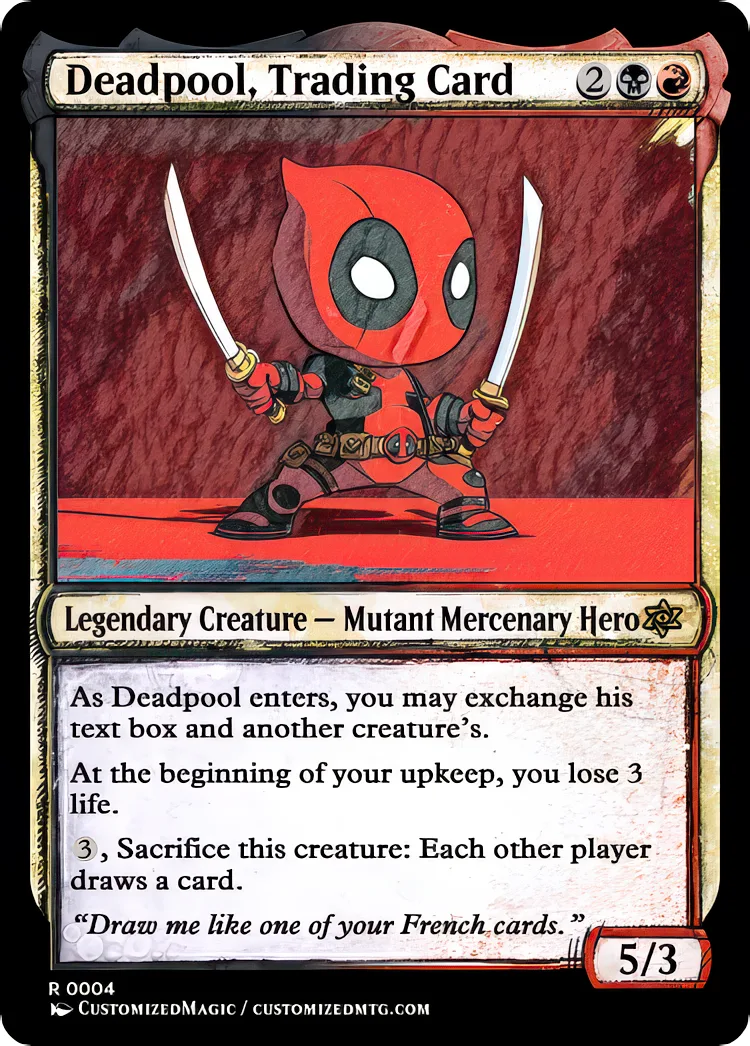 Deadpool, Trading Card | Deadpool Trading Card.23 | Magic the Gathering / MTG Proxy Cards | Magic the Gathering Proxy Cards