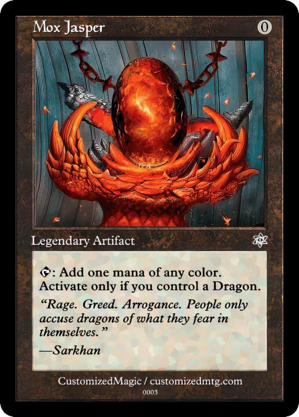 mox card mtg Diamond Proxy Legendary Artifact Chrome Mox (Borderless) [Aetherdrift Special
