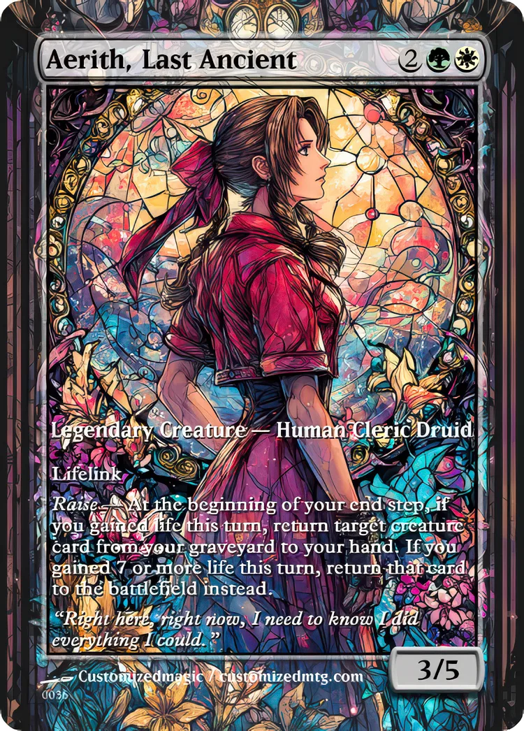 Final Fantasy Commander - Commanders - Part 1 of 3 | Aerith Last Ancient | Magic the Gathering / MTG Proxy Cards | Magic the Gathering Proxy Cards