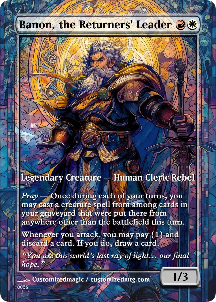 Final Fantasy Commander - Commanders - Part 1 of 3 | Banon the Returners Leader | Magic the Gathering / MTG Proxy Cards | Magic the Gathering Proxy Cards