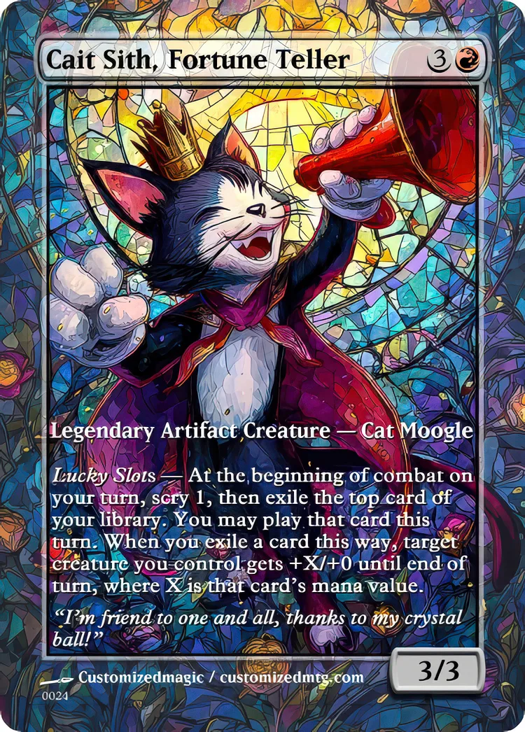 Final Fantasy Commander - Commanders - Part 1 of 3 | Cait Sith Fortune Teller | Magic the Gathering / MTG Proxy Cards | Magic the Gathering Proxy Cards