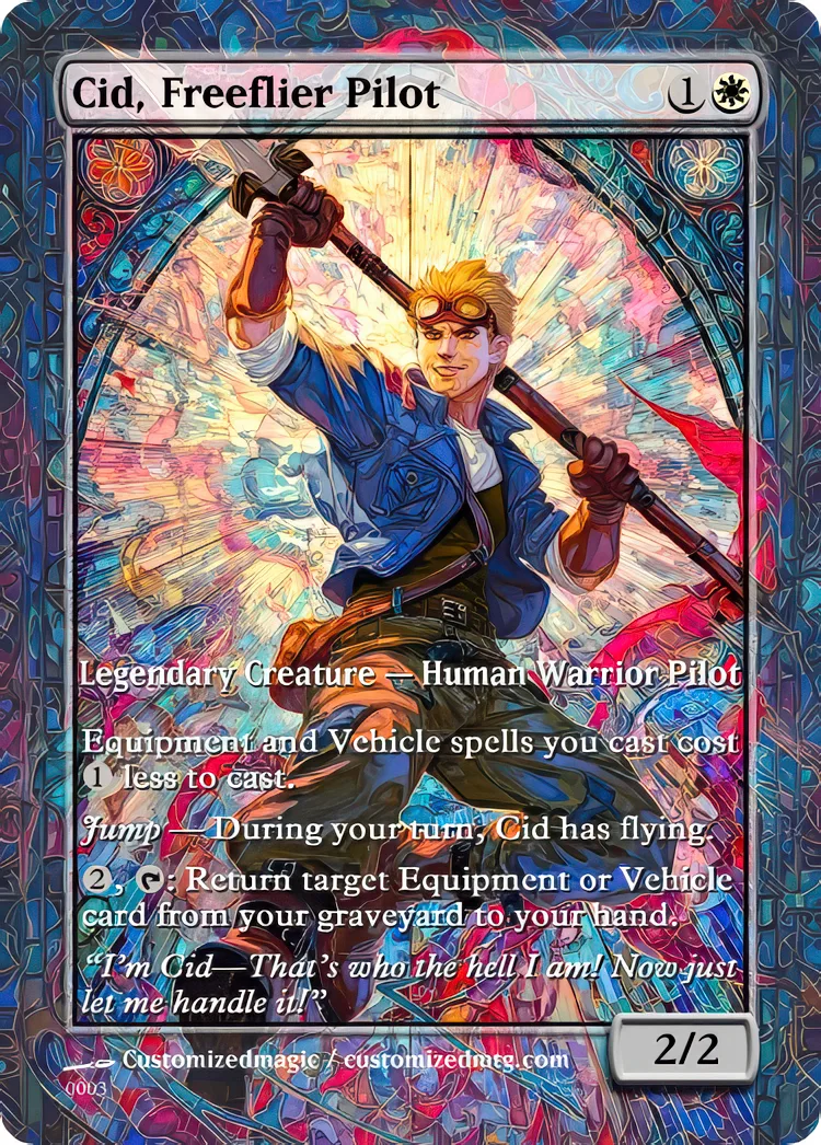 Final Fantasy Commander - Commanders - Part 1 of 3 | Cid Freeflier Pilot | Magic the Gathering / MTG Proxy Cards | Magic the Gathering Proxy Cards