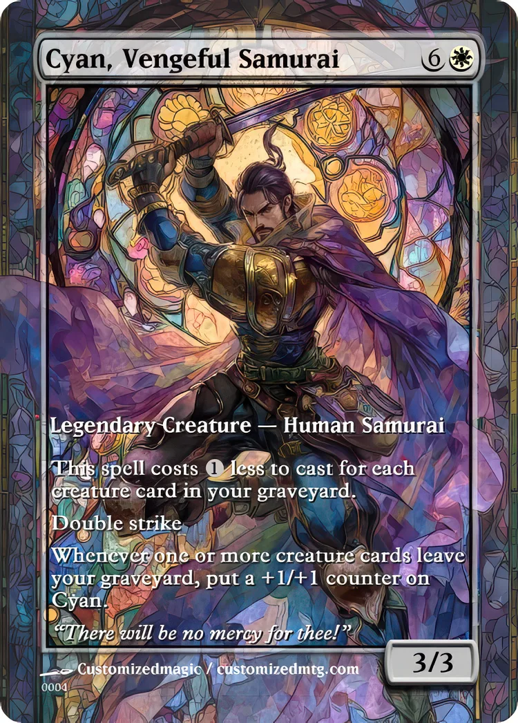 Final Fantasy Commander - Commanders - Part 1 of 3 | Cyan Vengeful Samurai | Magic the Gathering / MTG Proxy Cards | Magic the Gathering Proxy Cards