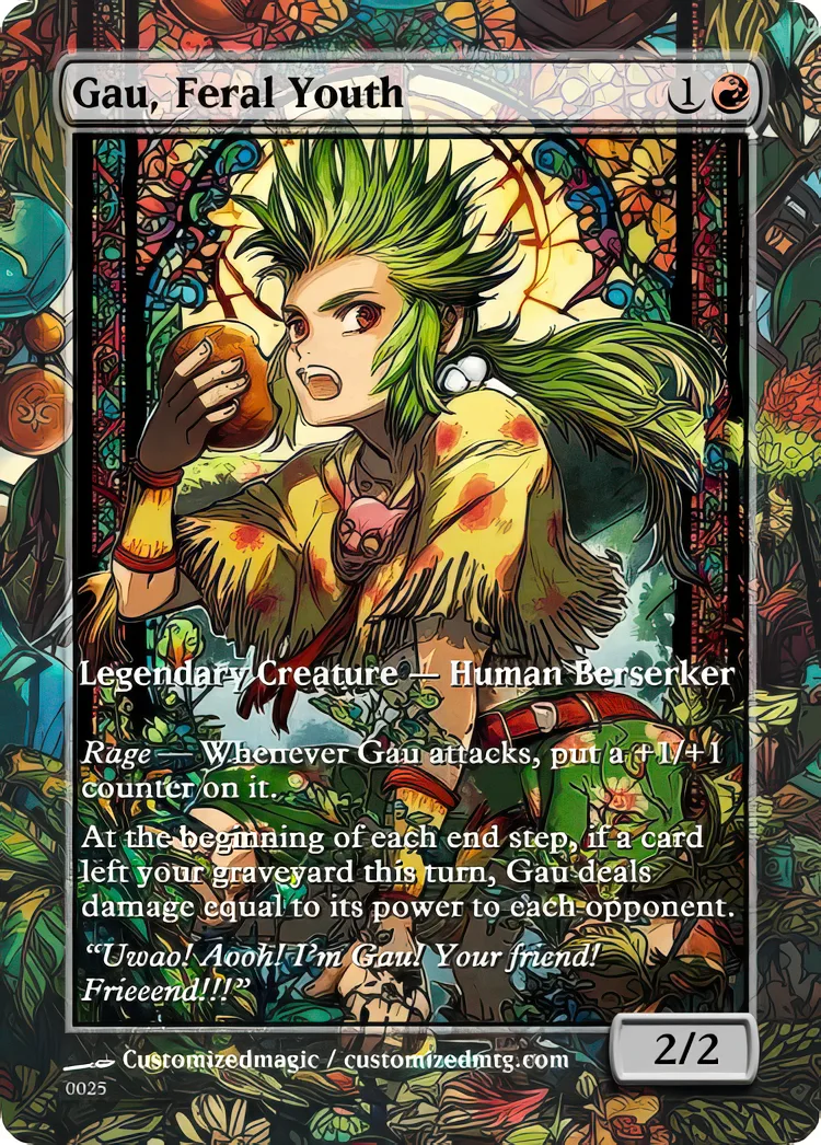 Final Fantasy Commander - Commanders - Part 1 of 3 | Gau Feral Youth | Magic the Gathering / MTG Proxy Cards | Magic the Gathering Proxy Cards
