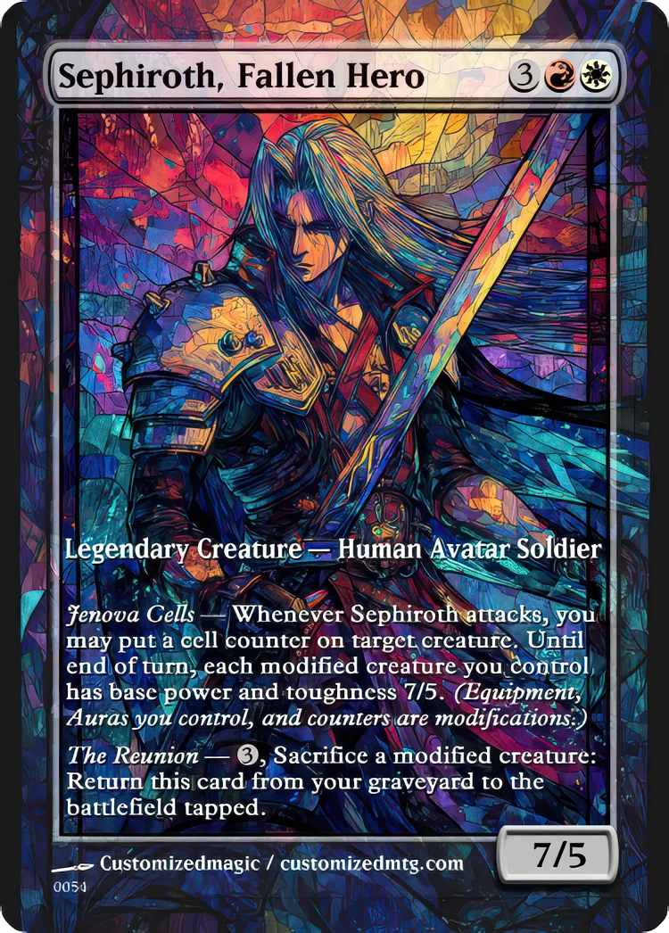 Final Fantasy Commander - Commanders - Part 2 of 3 | Sephiroth Fallen Hero | Magic the Gathering / MTG Proxy Cards | Magic the Gathering Proxy Cards