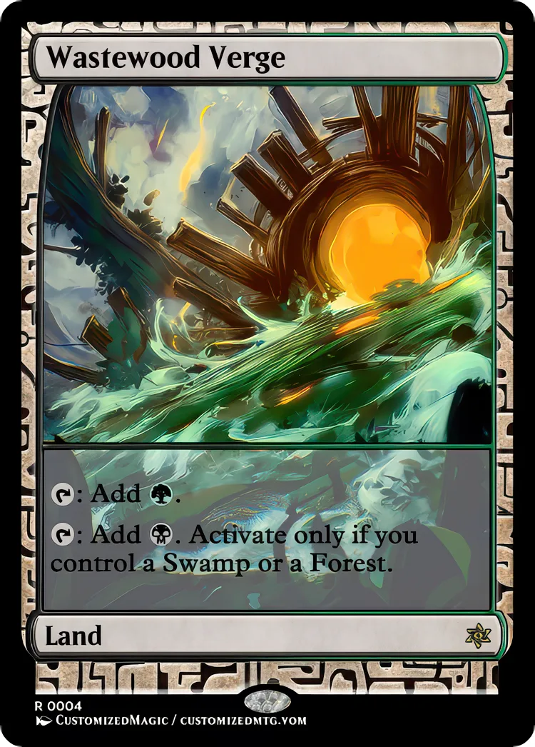 Verge Lands - Expedition Frame - Part 2 | Wastewood Verge | Magic the Gathering / MTG Proxy Cards | Magic the Gathering Proxy Cards