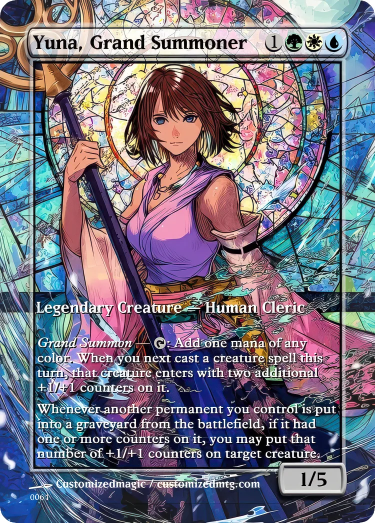 Final Fantasy Commander - Commanders - Part 3 of 3 | Yuna Grand Summoner | Magic the Gathering / MTG Proxy Cards | Magic the Gathering Proxy Cards