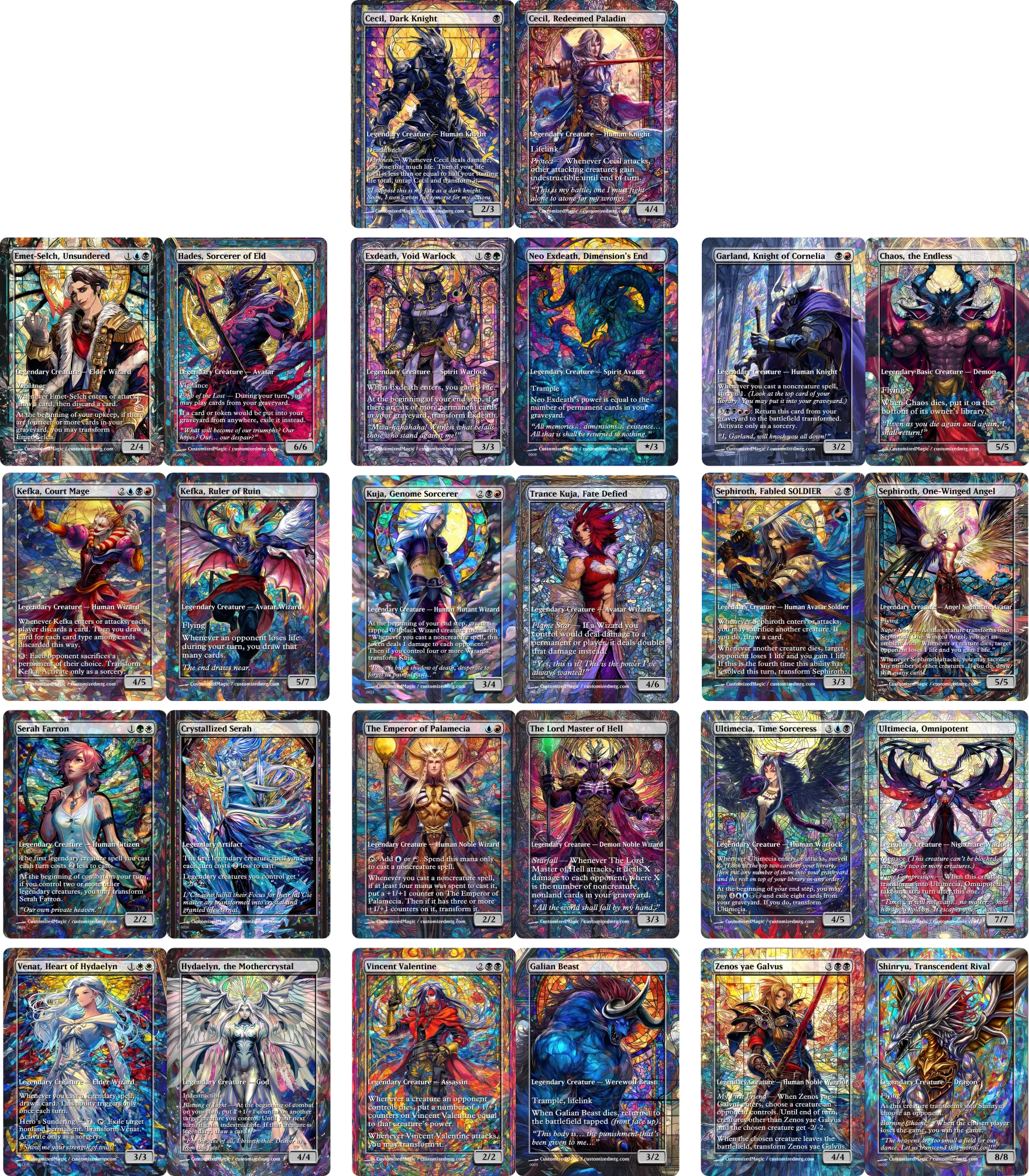 Final Fantasy Main Set - Double Sided Commanders | Magic The