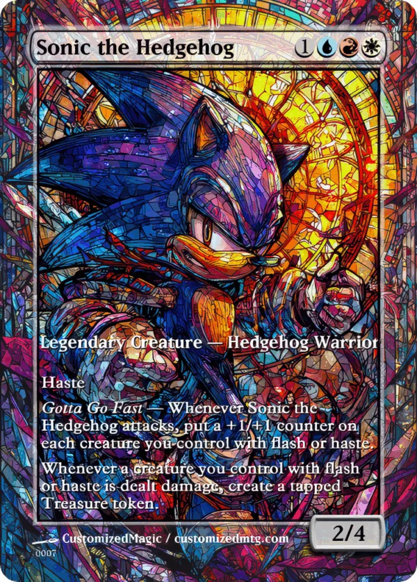 Secret Lair X Sonic: Friends & Foes - Stained Glass | Magic The Gathering  Proxy Cards