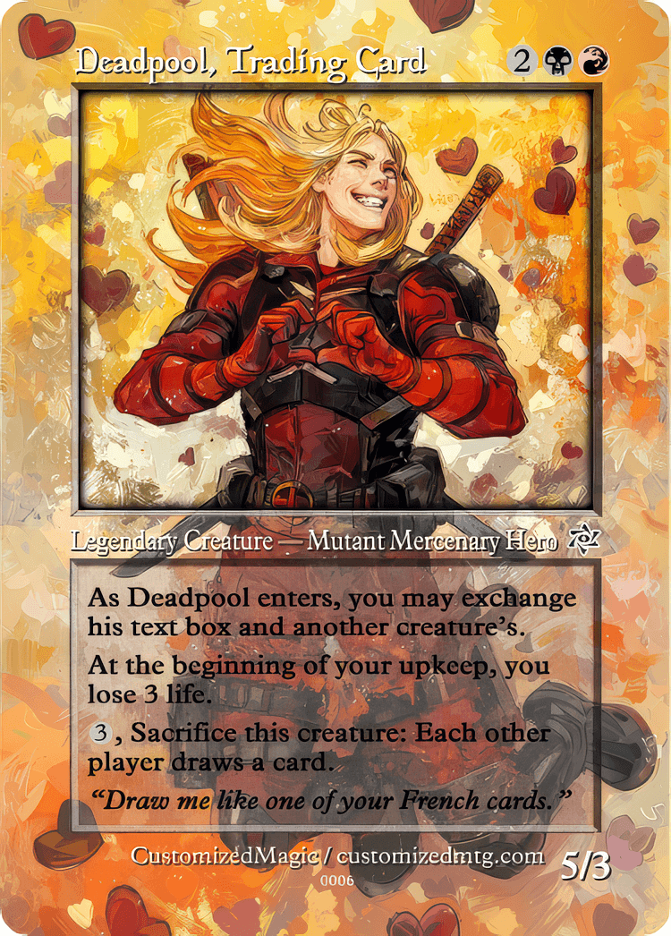 Deadpool, Trading Card | Magic The Gathering Proxy Cards