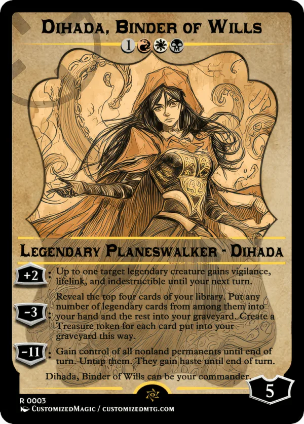 mtg dihada commander deck Magic The Gathering Dominaria United Decks | 4 Decks Create a Treasure token for each card put into your graveyard this way Dihada, Binder of Wills (foil)