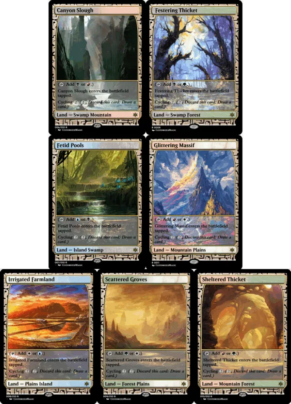 Cycling Dual Lands - Expedition Frame | Magic The Gathering Proxy Cards