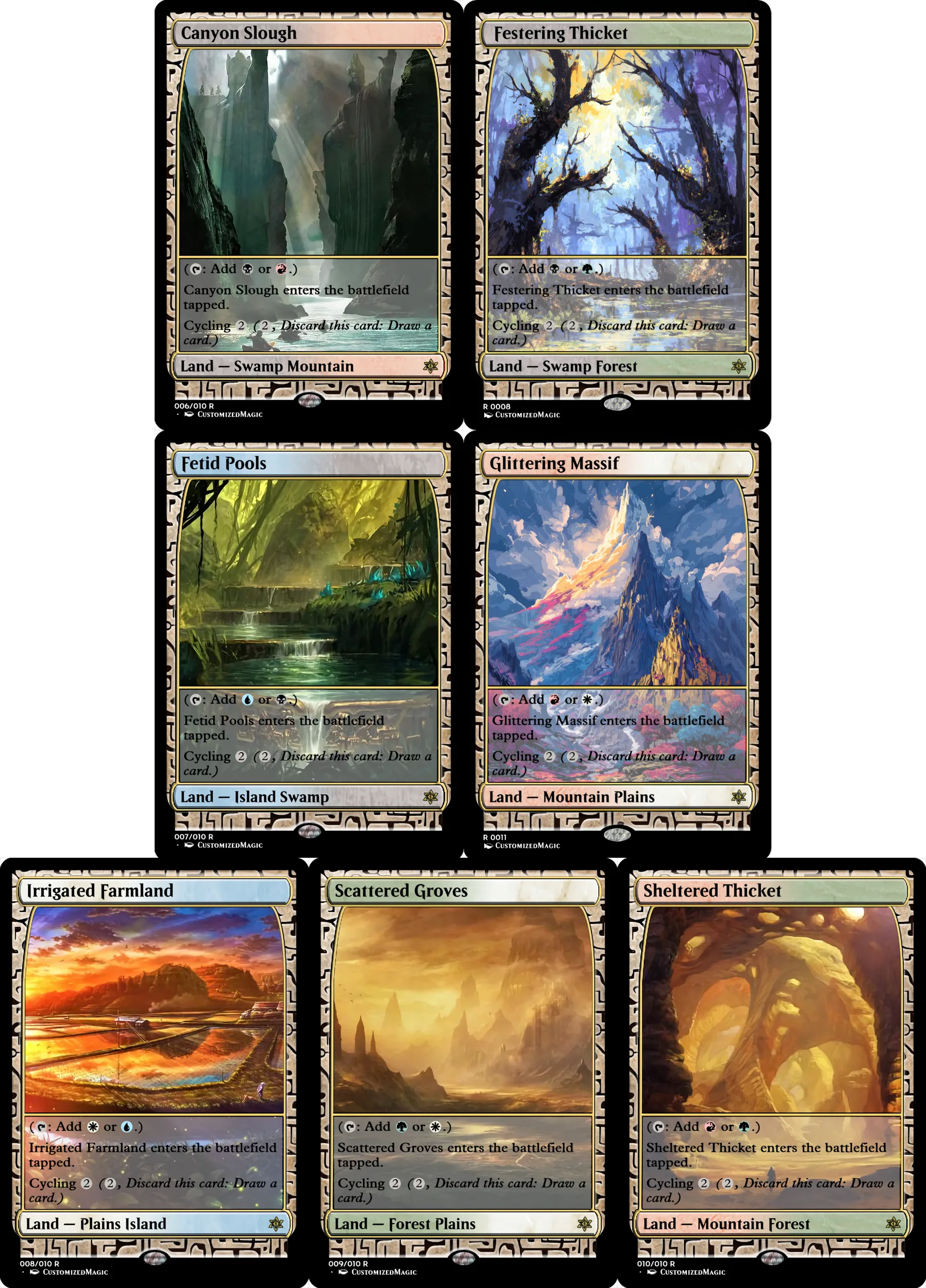 Cycling Dual Lands - Expedition Frame | Magic The Gathering Proxy