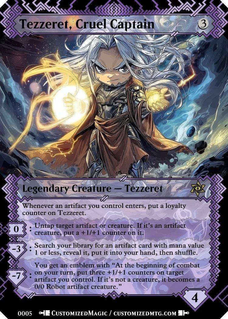 Tezzeret, Cruel Captain | Magic The Gathering Proxy Cards