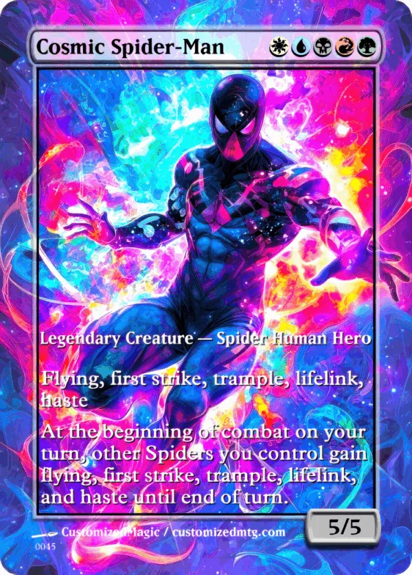cosmic spiderman mtg commander deck Spider Man Magic The Gathering Commander Deck - 5-Color - Cosmic Spider-Man  - EDH cEDH - 100 Card - Custom MTG Deck