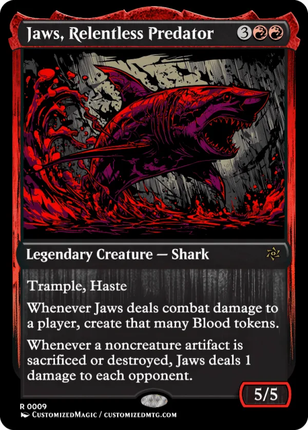 Jaws, Relentless Predator | Magic The Gathering Proxy Cards