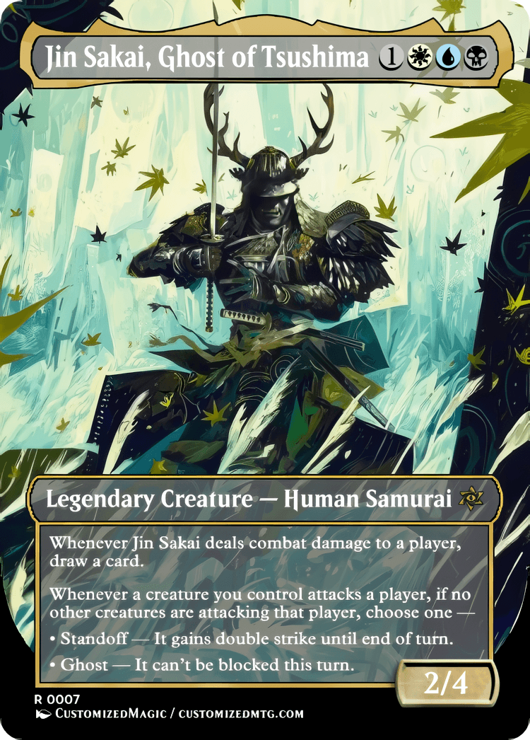 Secret Lair x PlayStation | Jin Sakai Ghost of Tsushima | Magic the Gathering / MTG Proxy Cards | Magic the Gathering Proxy Cards Secret Lair x PlayStation | Jin Sakai Ghost of Tsushima | Magic the Gathering / MTG Proxy Cards | Magic the Gathering Proxy Cards