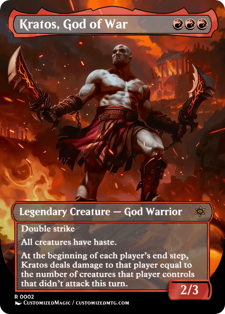 Secret Lair x PlayStation | Kratos God of War | Magic the Gathering / MTG Proxy Cards | Magic the Gathering Proxy Cards Secret Lair x PlayStation | Kratos God of War | Magic the Gathering / MTG Proxy Cards | Magic the Gathering Proxy Cards