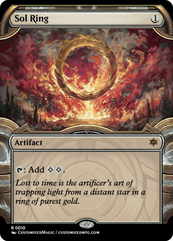 sol ring card mtg Print Tony Stark Illustrated by Myles Wohl All Magic Sol Ring Foundations Promos