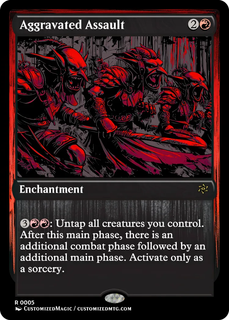 Aggravated Assault | Aggravated Assault.4 | Magic the Gathering / MTG Proxy Cards | Aether Vial