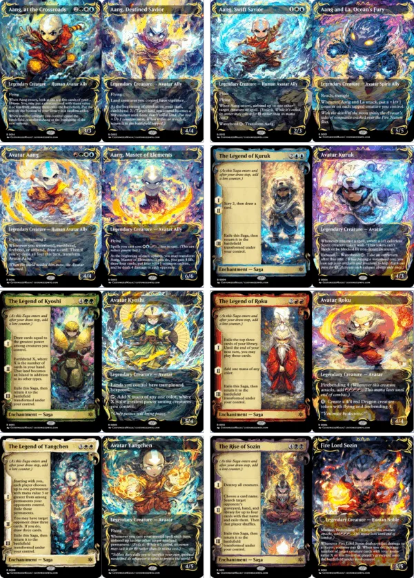 Avatar: The Last Airbender Double-Sided Commanders - Chibi Edition