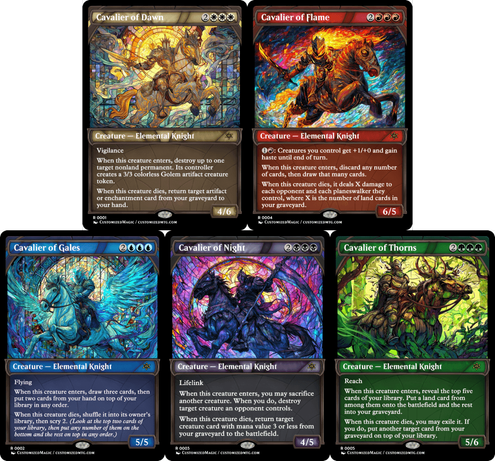 Cavalier Elemental Knight Cycle Cavalier Elemental Knight Cycle