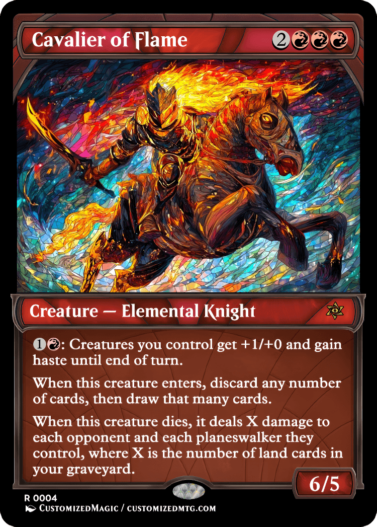 Cavalier Elemental Knight Cycle | Cavalier of Flame | Magic the Gathering / MTG Proxy Cards | Magic the Gathering Proxy Cards Cavalier Elemental Knight Cycle | Cavalier of Flame | Magic the Gathering / MTG Proxy Cards | Magic the Gathering Proxy Cards