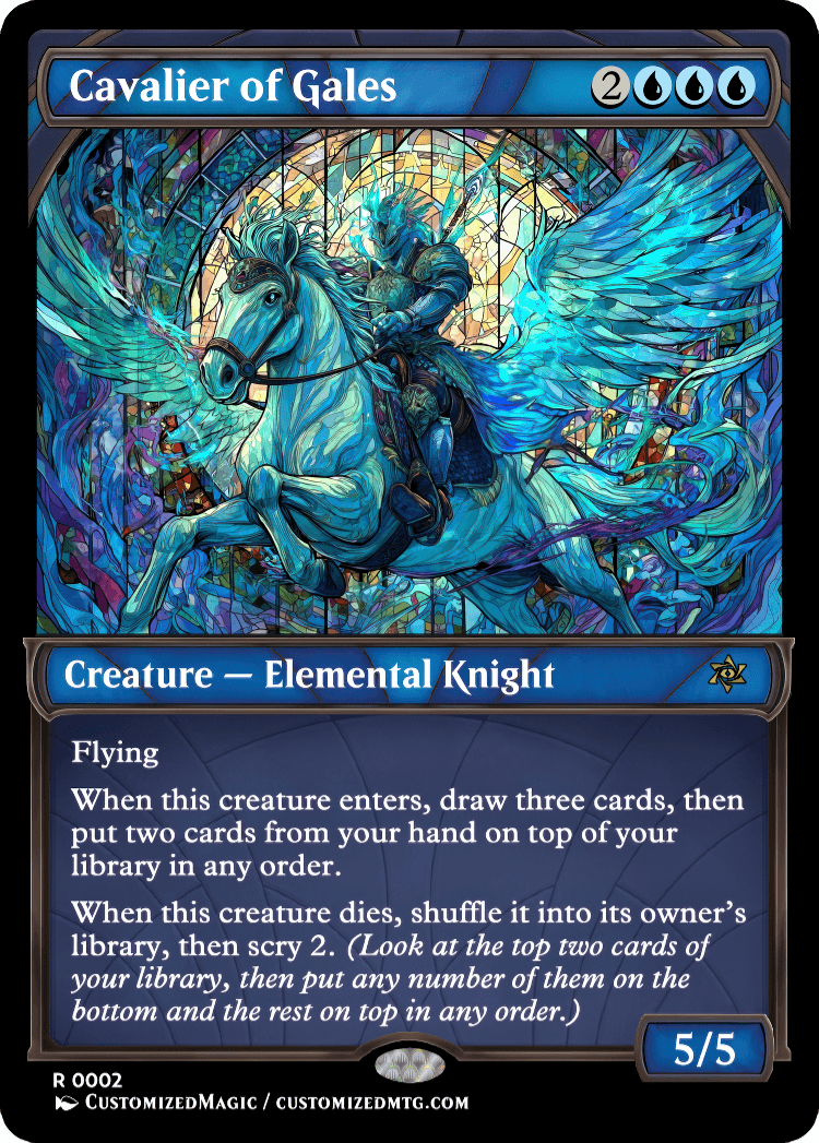 Cavalier Elemental Knight Cycle | Cavalier of Gales | Magic the Gathering / MTG Proxy Cards | Magic the Gathering Proxy Cards Cavalier Elemental Knight Cycle | Cavalier of Gales | Magic the Gathering / MTG Proxy Cards | Magic the Gathering Proxy Cards