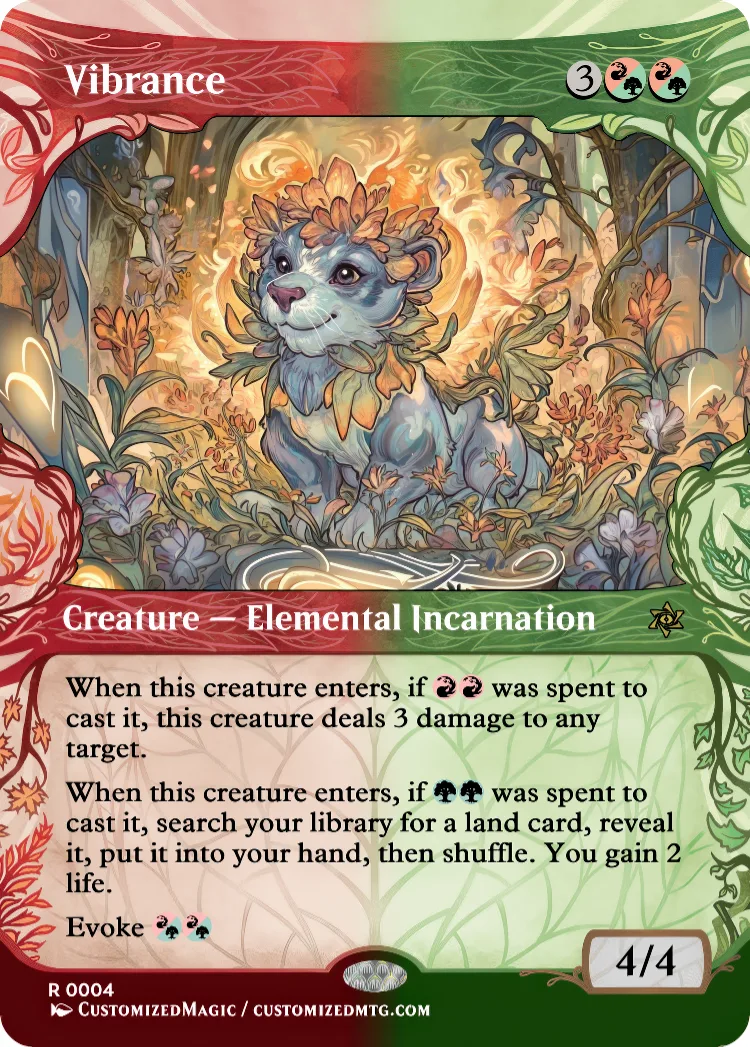 Lorwyn Eclipsed - Elemental Incarnation Cycle | Vibrance | Magic the Gathering / MTG Proxy Cards | Magic the Gathering Proxy Cards