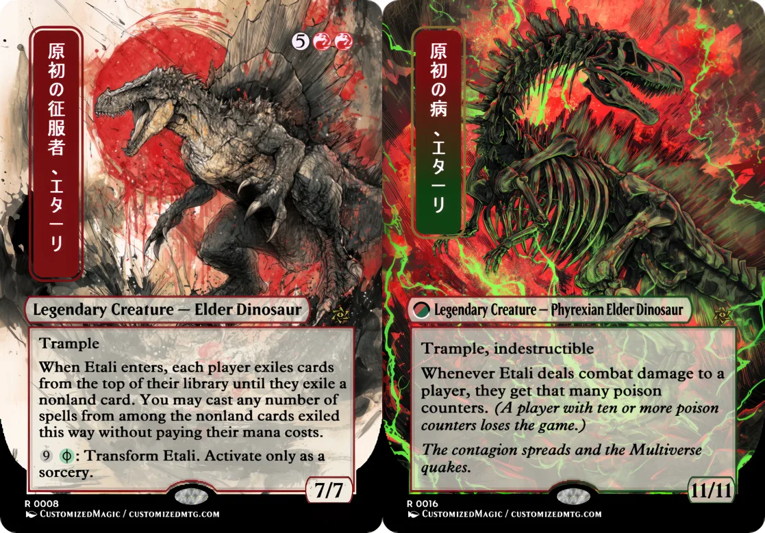 Etali, Primal Conqueror // Etali, Primal Sickness | and 原初の病、エターリ | Magic the Gathering / MTG Proxy Cards | Magic the Gathering Proxy Cards