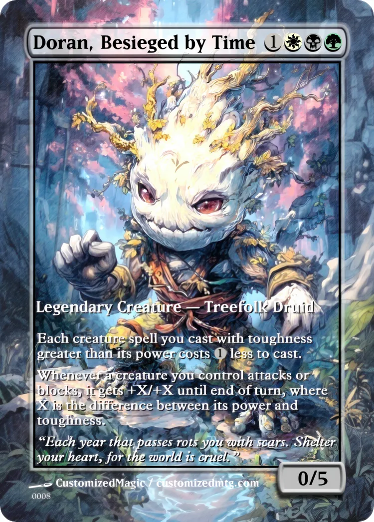 Lorwyn Eclipsed Commanders - Chibi Edition | Doran Besieged by Time | Magic the Gathering / MTG Proxy Cards | Magic the Gathering Proxy Cards