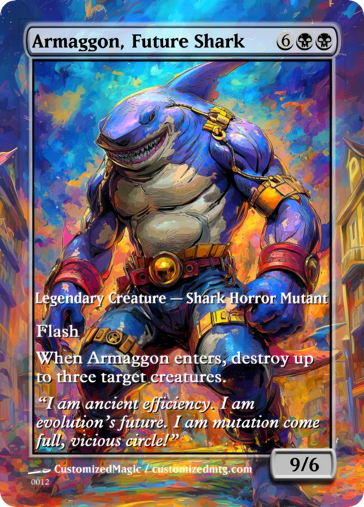 Teenage Mutant Ninja Turtles Commanders - Oil Painted Edition Part 1 of 2 | Armaggon Future Shark | Magic the Gathering / MTG Proxy Cards | Magic the Gathering Proxy Cards