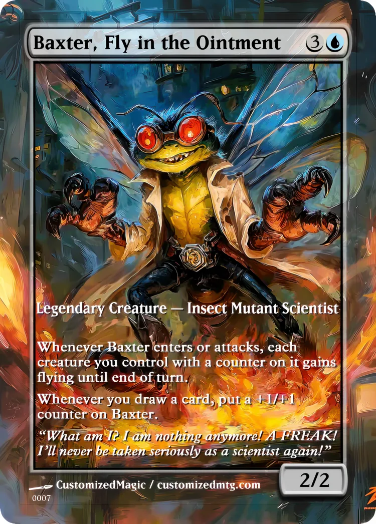 Teenage Mutant Ninja Turtles Eternal Commanders - Oil Painted Edition 1 of 2 | Baxter Fly in the Ointment | Magic the Gathering / MTG Proxy Cards | Magic the Gathering Proxy Cards