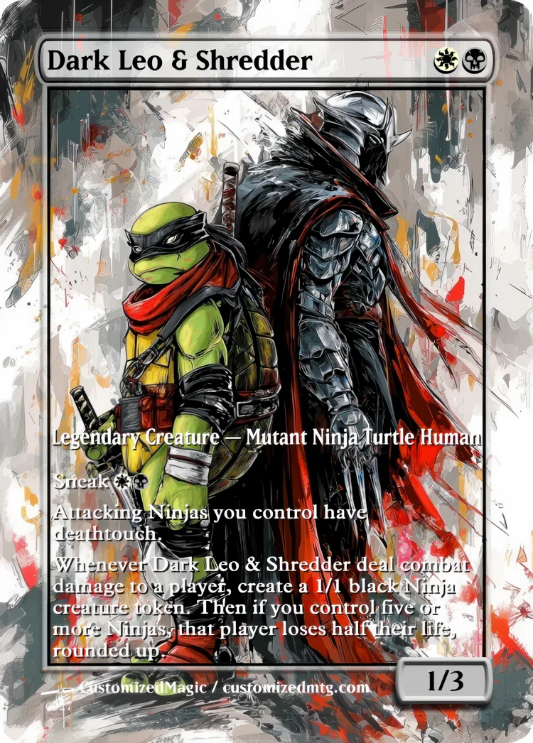 Teenage Mutant Ninja Turtles Commanders - Oil Painted Edition Part 1 of 2 | Dark Leo Shredder | Magic the Gathering / MTG Proxy Cards | Magic the Gathering Proxy Cards