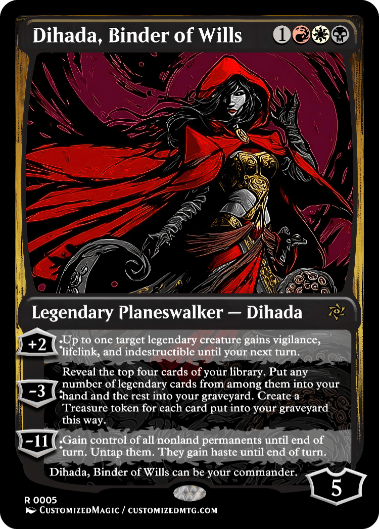 Dihada, Binder of Wills | Dihada Binder of Wills.15 | Magic the Gathering / MTG Proxy Cards | Dihada, Binder of Wills | Dihada Binder of Wills.15 | Magic the Gathering / MTG Proxy Cards |