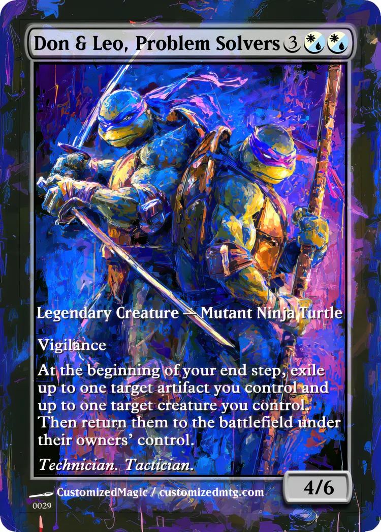 Teenage Mutant Ninja Turtles Commanders - Oil Painted Edition Part 1 of 2 | Don Leo Problem Solvers | Magic the Gathering / MTG Proxy Cards | Magic the Gathering Proxy Cards