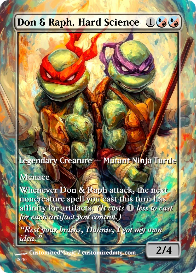 Teenage Mutant Ninja Turtles Commanders - Oil Painted Edition Part 1 of 2 | Don Raph Hard Science | Magic the Gathering / MTG Proxy Cards | Magic the Gathering Proxy Cards