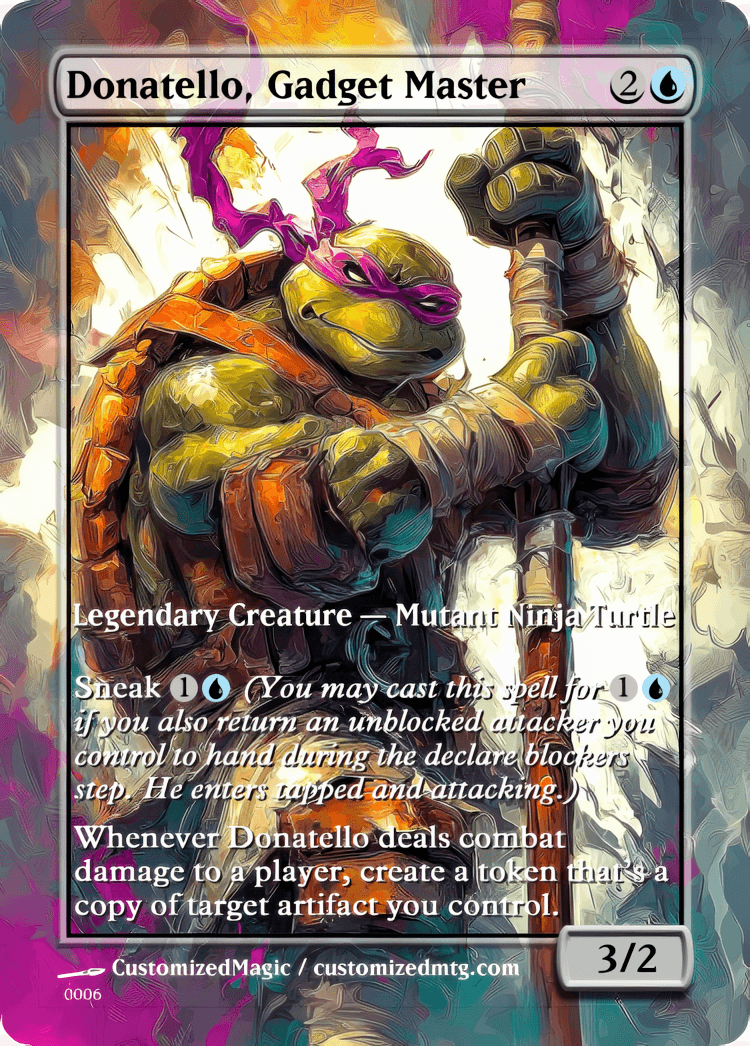 Teenage Mutant Ninja Turtles Commanders - Oil Painted Edition Part 1 of 2 | Donatello Gadget Master | Magic the Gathering / MTG Proxy Cards | Magic the Gathering Proxy Cards Teenage Mutant Ninja Turtles Commanders - Oil Painted Edition Part 1 of 2 | Donatello Gadget Master | Magic the Gathering / MTG Proxy Cards | Magic the Gathering Proxy Cards