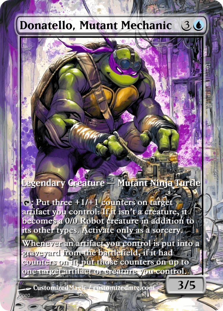Teenage Mutant Ninja Turtles Commanders - Oil Painted Edition Part 1 of 2 | Donatello Mutant Mechanic | Magic the Gathering / MTG Proxy Cards | Magic the Gathering Proxy Cards Teenage Mutant Ninja Turtles Commanders - Oil Painted Edition Part 1 of 2 | Donatello Mutant Mechanic | Magic the Gathering / MTG Proxy Cards | Magic the Gathering Proxy Cards
