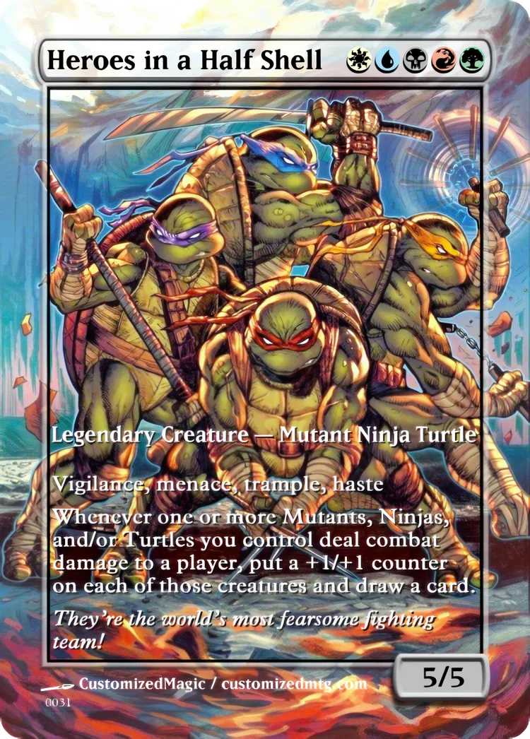 Teenage Mutant Ninja Turtles Eternal Commanders - Oil Painted Edition 1 of 2 | Heroes in a Half Shell | Magic the Gathering / MTG Proxy Cards | Magic the Gathering Proxy Cards