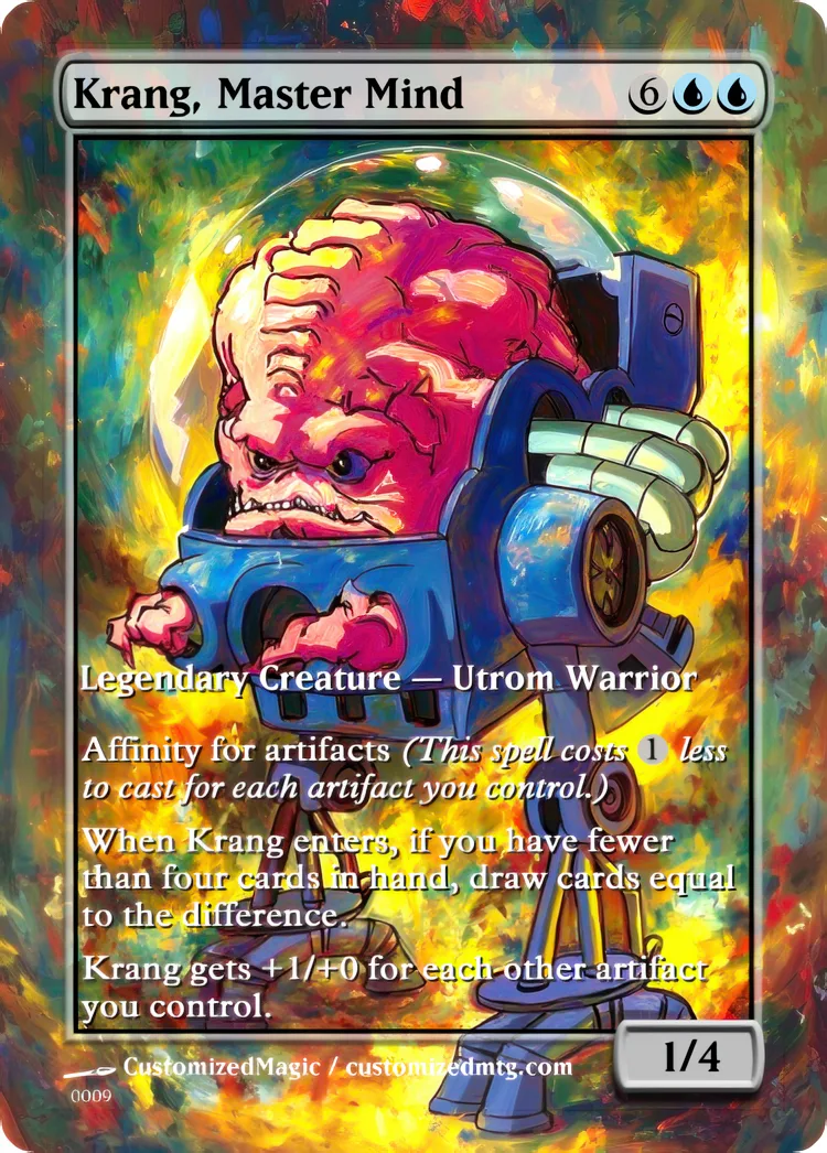 Teenage Mutant Ninja Turtles Commanders - Oil Painted Edition Part 1 of 2 | Krang Master Mind | Magic the Gathering / MTG Proxy Cards | Magic the Gathering Proxy Cards
